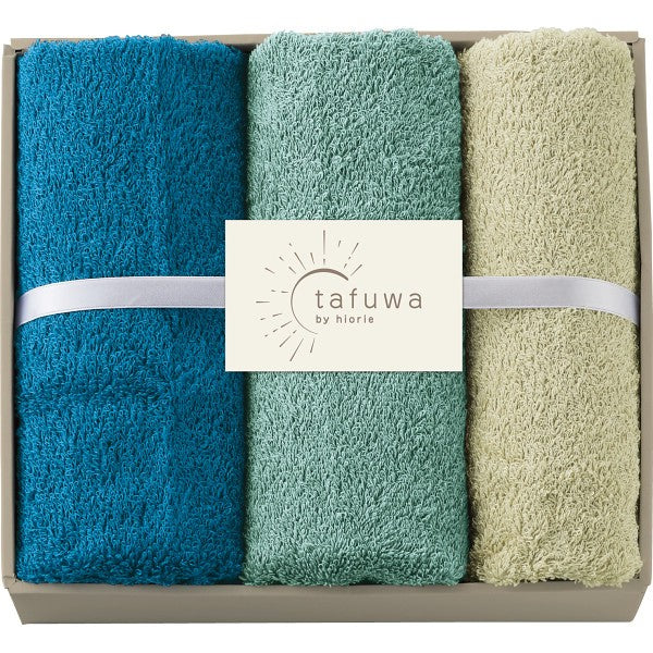 tafuwa フェイス・ウォッシュタオルセット ブルー 1712453