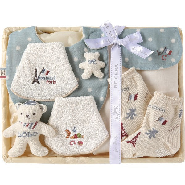 ロロココ 出産お祝いセット Mー1 ブルー 7953-BLDO