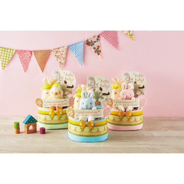 ギフト好適品 バニーズバイザベイおむつケーキ2段 ブルー 1675807