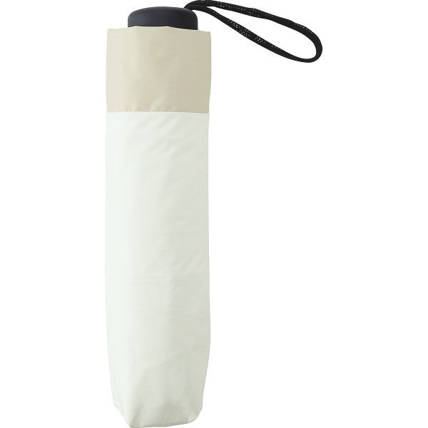 ギフト好適品 ジミージー 晴雨兼用UV加工 折りたたみ傘(55cm) オフホワイト・ベージュ1 1759906