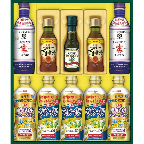 日清 ヘルシーオイル&キッコーマン生しょうゆギフト NKー55