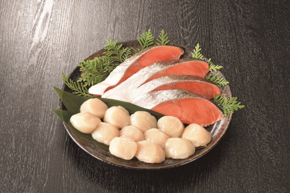【北海道直送】 カネサン佐藤水産 紅鮭・ほたて貝柱詰合せ 【全国送料込】(沖縄・離島除く)