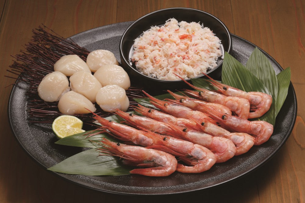 【北海道直送】 カネコメ田中水産 甘えび・ほたて・おおずわいがにほぐし身セット 【全国送料込】(沖縄・離島除く)
