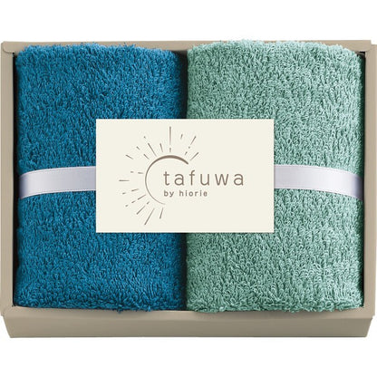 ギフト好適品 ｔａｆｕｗａ　ウォッシュタオル２枚セット ブルー 1712463