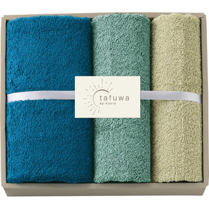 ギフト好適品 ｔａｆｕｗａ　ミニバス・フェイスタオルセット ブルー 1712476