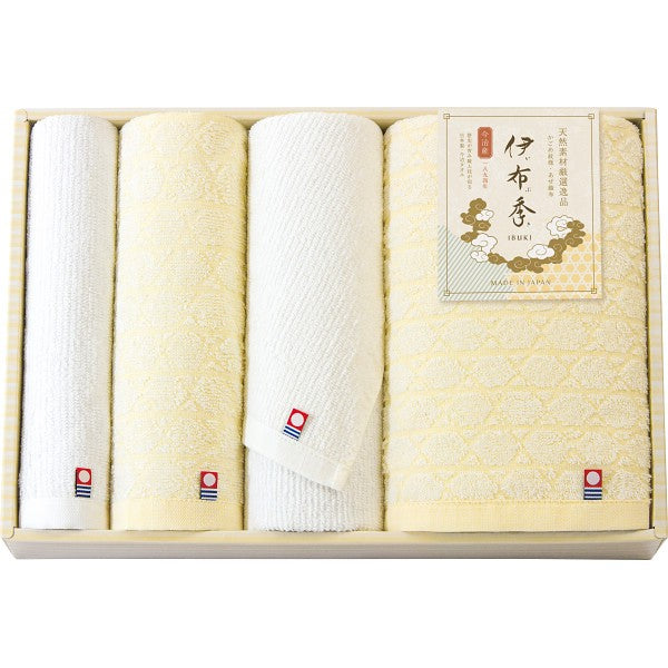 ギフト好適品 今治　伊布季〈ＩＢＵＫＩ〉　バス・フェイス・ハンドタオルセット 78040