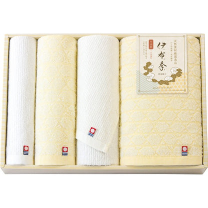 ギフト好適品 今治　伊布季〈ＩＢＵＫＩ〉　バス・フェイス・ハンドタオルセット 78040