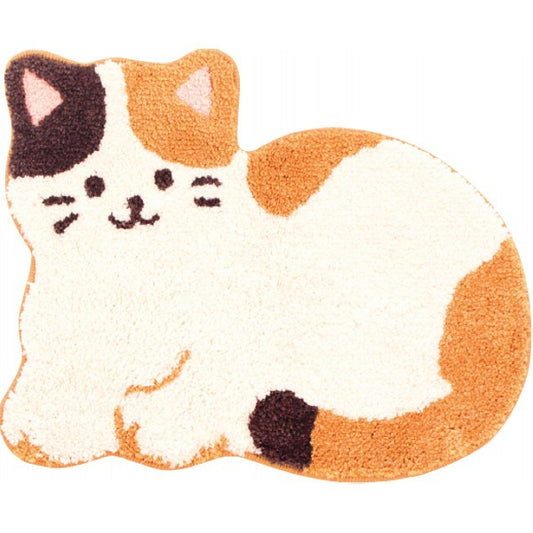 ファンディトアニマル　洗えるマット みけねこ 57524