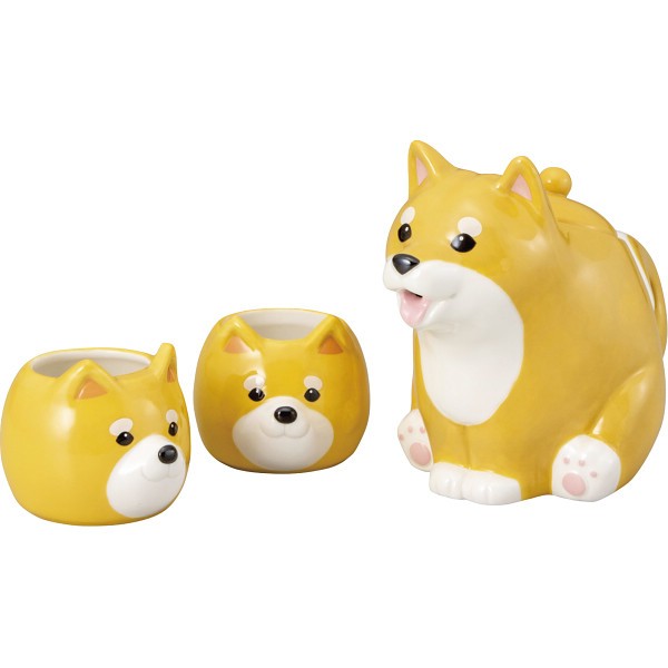 ギフト好適品 ティーセット　柴犬親子 SAN4576