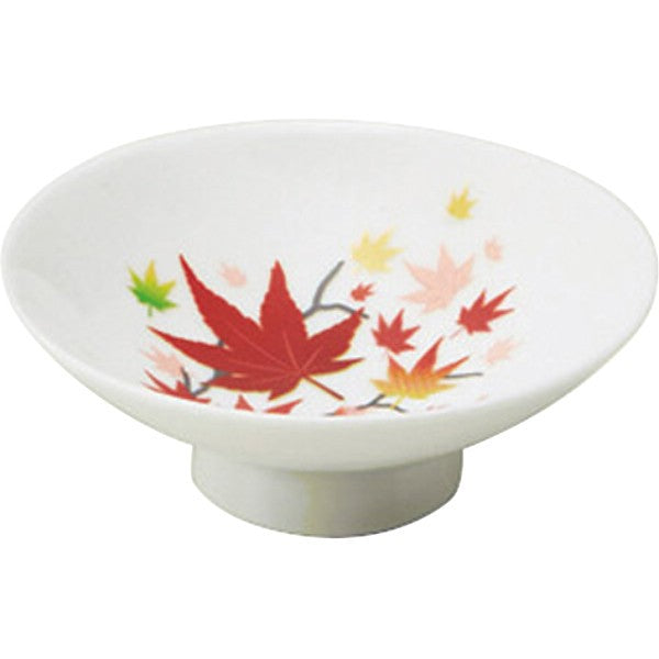 ギフト好適品 冷感　白平盃ペアセット 紅葉 J0100-016-00