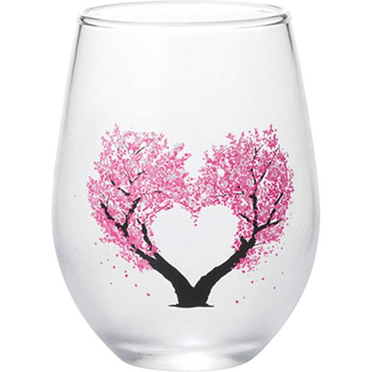 ギフト好適品 冷感　フリーグラス ハート桜 J0752-048-15