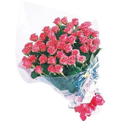 ギフト好適品 バラの花束　２１本から１００本までのお申し込み ピンク 19PK21-100