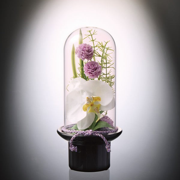 ギフト好適品 プリマ　ガラスドーム供花　胡蝶蘭（造花） PRSY-0144B