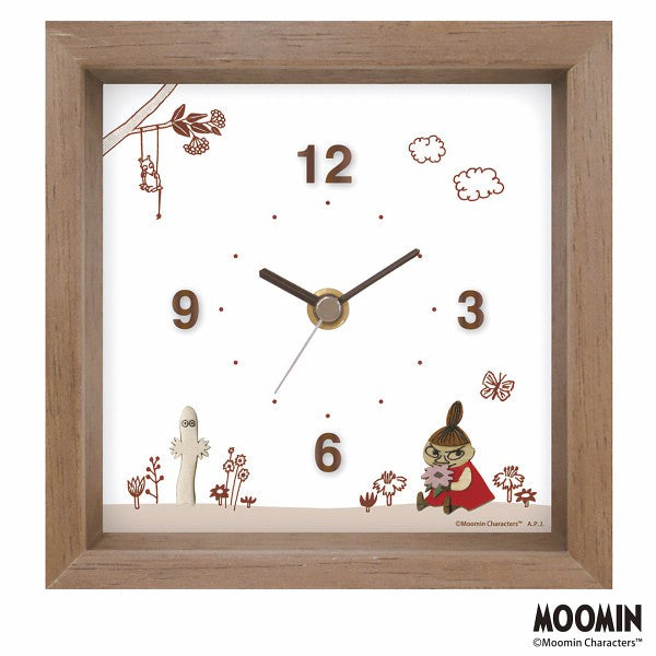 ムーミン　ウッドパーツクロック卓上 ブラウン 137657