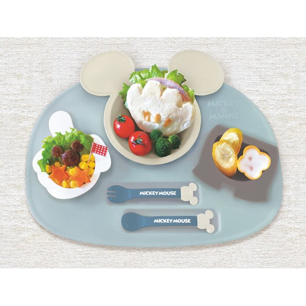 ギフト好適品 アイコンランチプレート ミッキーマウス×ブルーベージュ 306934