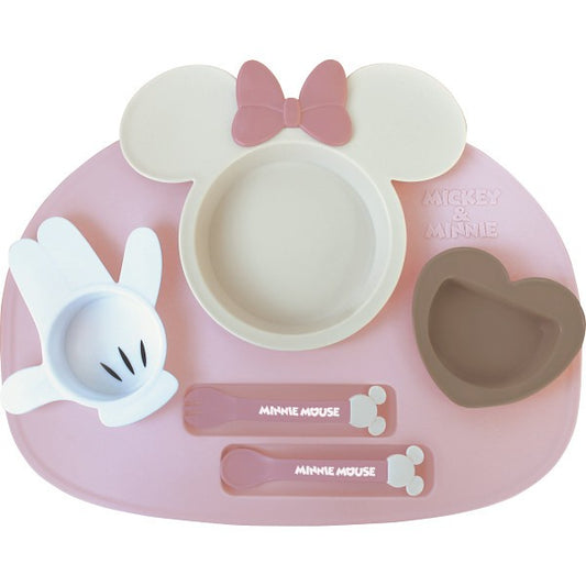 ギフト好適品 アイコンランチプレート ミニーマウス×ピンクベージュ 307009