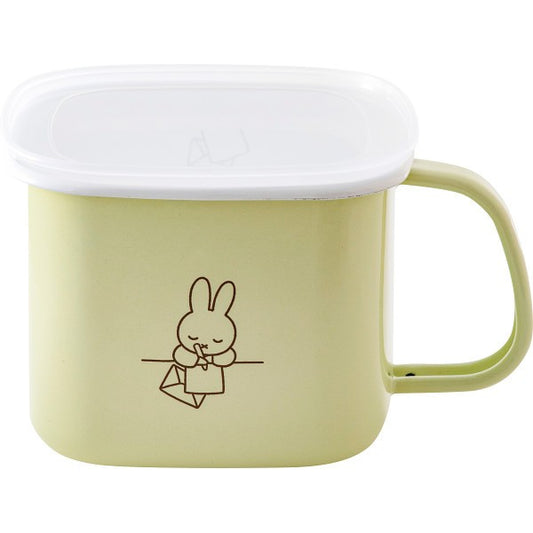 富士ホーロー　ミッフィーパステル　角型みそポット ペールグリーン MFP-KP.PG