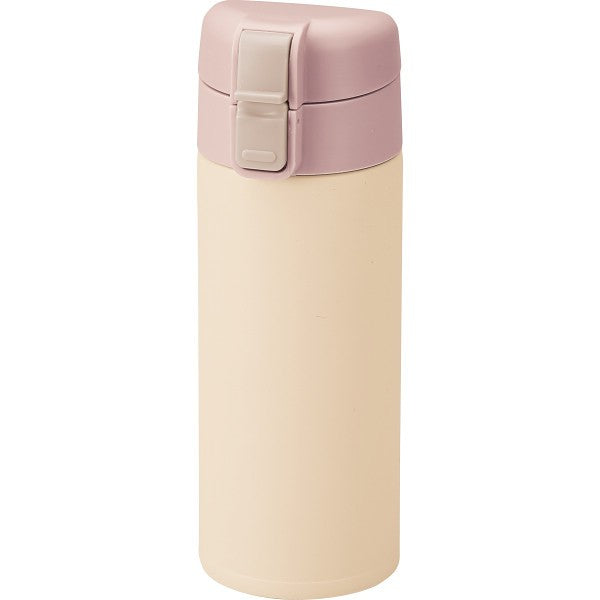 モルン　軽量ワンタッチステンレスボトル（３５０ｍｌ） ライトベージュ JYSTB350LB