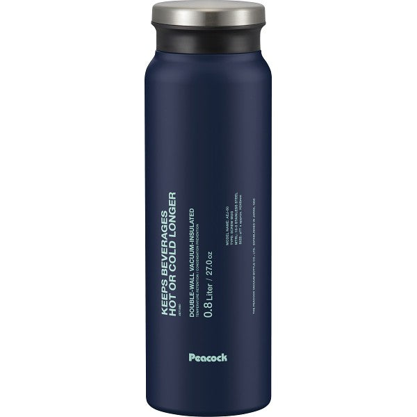 ピーコック　ステンレスボトルスクリューマグタイプ（８００ｍｌ） ダークネイビー AEJ-80AK