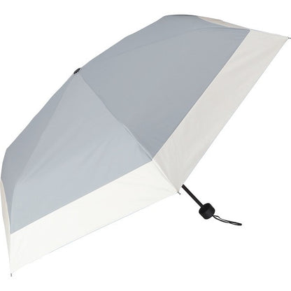 ギフト好適品 ジミージー　晴雨兼用ＵＶ加工　折りたたみ傘（５５ｃｍ） グレー・オフホワイト１ 1759905