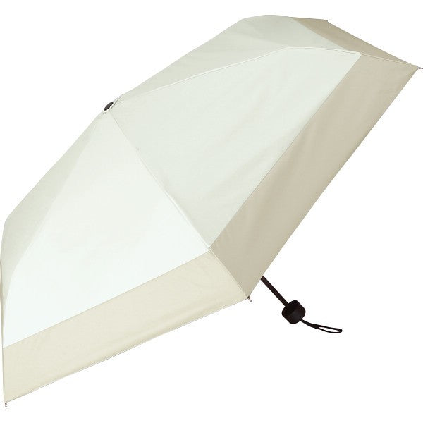 ギフト好適品 ジミージー　晴雨兼用ＵＶ加工　折りたたみ傘（５５ｃｍ）遮熱タイプ オフホワイト・ベージュ２ 1759909
