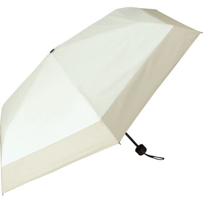 ギフト好適品 ジミージー　晴雨兼用ＵＶ加工　折りたたみ傘（５５ｃｍ）遮熱タイプ オフホワイト・ベージュ２ 1759909