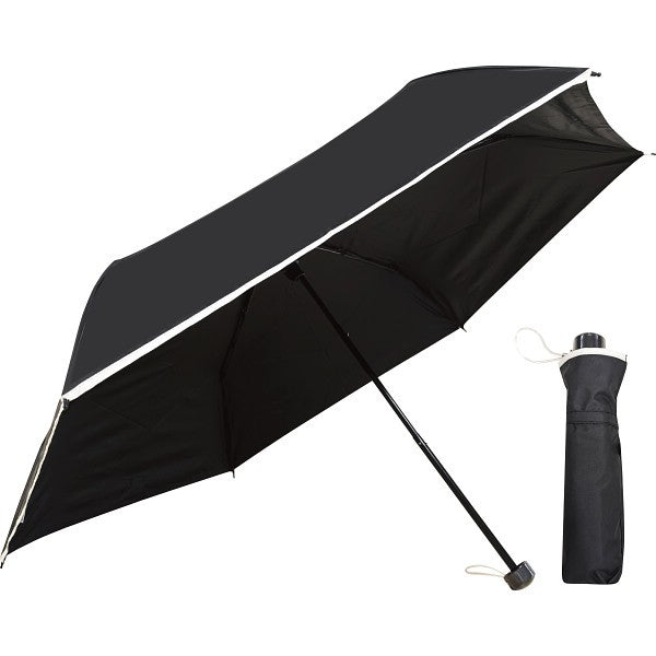 裏黒コーティング　裾パイピング５５ｃｍ晴雨兼用傘 ブラック 46985407