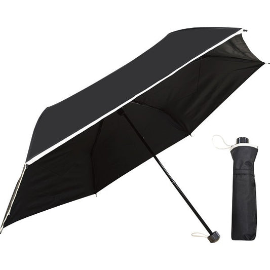 裏黒コーティング　裾パイピング５５ｃｍ晴雨兼用傘 ブラック 46985407