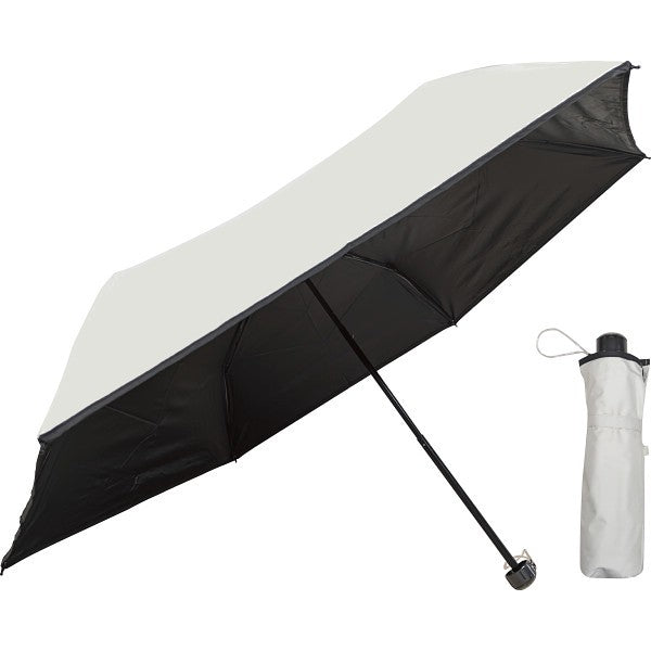 裏黒コーティング　裾パイピング５５ｃｍ晴雨兼用傘 アイボリー 46985402