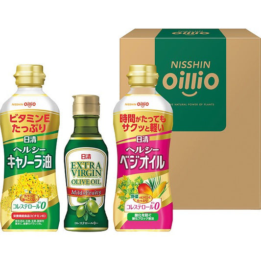 日清　ヘルシーオイル＆ＥＸＶオリーブオイルギフト TOVｰ15