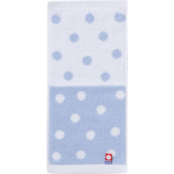 今治ドット　ポケットタオルハンカチ ブルー DP-04-BL