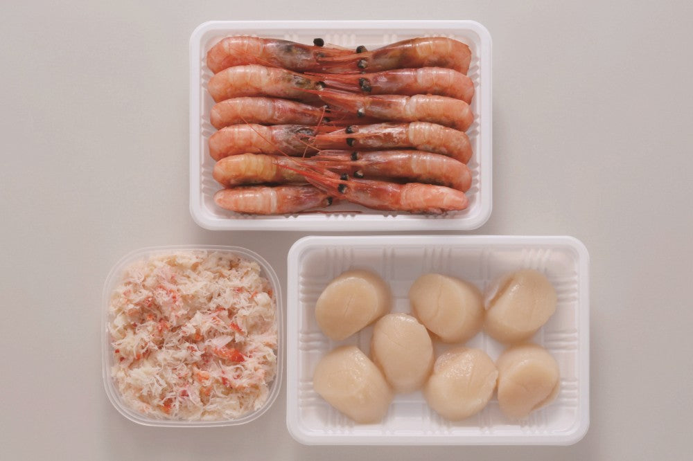 カネコメ田中水産 甘えび・ほたて・おおずわいがにほぐし身セット