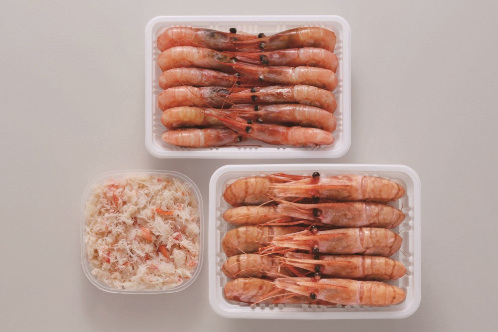 カネコメ田中水産 ぼたんえび・甘えび・おおずわいがにほぐし身セット